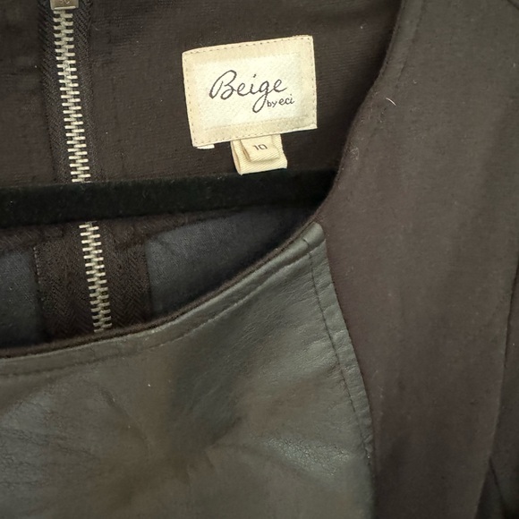 Beige by ECI Faux Leather Panelled Dress - Picture 3 of 4